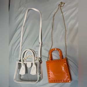 Tiny purses rubber material worn twice each